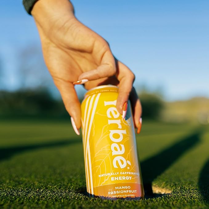 Yerbaé Mango Passion Fruit Functional Energy Drink - 0 Sugar, 0 Calories, 0 Carbs. Yerbae is Energized by Yerba Mate, Plant-Based, Healthy Alternative to Sugary Energy Beverages, 16oz cans (12 Pack) - Bloomnest
