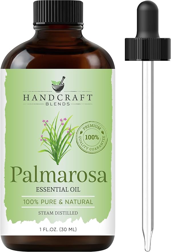 Handcraft Blends Palmarosa Essential Oil – 1 Fl Oz – 100% Pure and Natural – Premium Grade Essential Oil for Diffuser and Aromatherapy, Skin, Massage, Candle and Soap Making Fragrance - Bloomnest