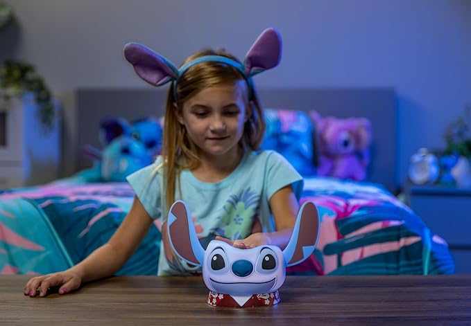 Disney Lilo and Stitch Squish Light, Night Light for Kids, USB Lamp, Battery Operated, Dimmable, Ideal for Bedroom, Playroom, Living Room, and More, 83063 - Bloomnest