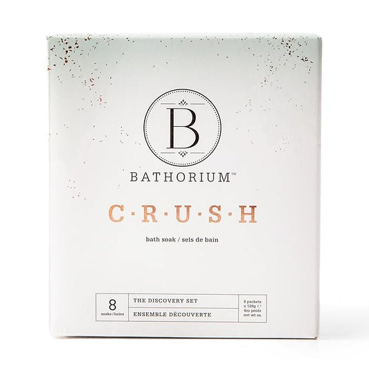 Bathorium Crush 8-Pack Signature Discovery Set, Luxury Bath Soaks, Dead Sea Salt, Epsom Salt, pH Balanced for Women, Gift Set, Each Soak is 4 oz - Bloomnest