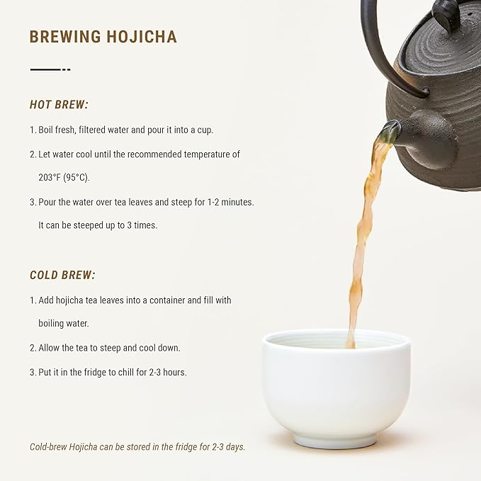 Senbird Premium Hojicha - Japanese Roasted Green Tea - From Shizuoka, Japan - Loose Tea In Airtight Tea Tin (1.76oz/50g) - Bloomnest