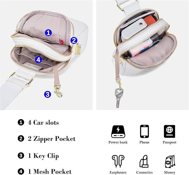 INICAT Small Sling Bag for Women Everyday & Travel Crossbody Bags Lightweight Cross Body Purses Vegan Leather - Bloomnest