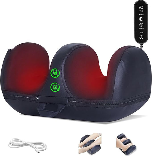 Cordless Rechargeable Foot Massager, 2025 Upgraded Foot Massager with Heat for Cord Remote Control, Portable for Home/Office Use, Gifts for Dad, Mom - Bloomnest