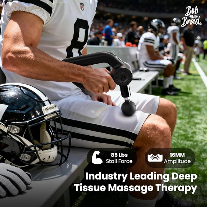 BOB AND BRAD D6 Pro Max+ Massage Gun with Heat and Cold, Powerful Deep Tissue Percussion Massager with 16mm Amplitude, Professional Muscle Massager Gun for Athletes, Quiet Electric Handheld Massager - Bloomnest