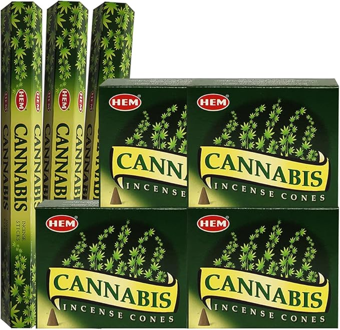 TRUMIRI Cannabis Incense Sticks and Cone Incense Holder Variety Pack Bundle TRUMIRI