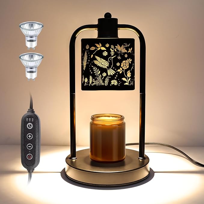 Candle Warmer Lamp Electric with Timer: Wax Melts for Warmer Yankee Candles Large - Dimmable Candle Warmer for Birthday Christmas Gift Bedroom Home Decor - Bloomnest