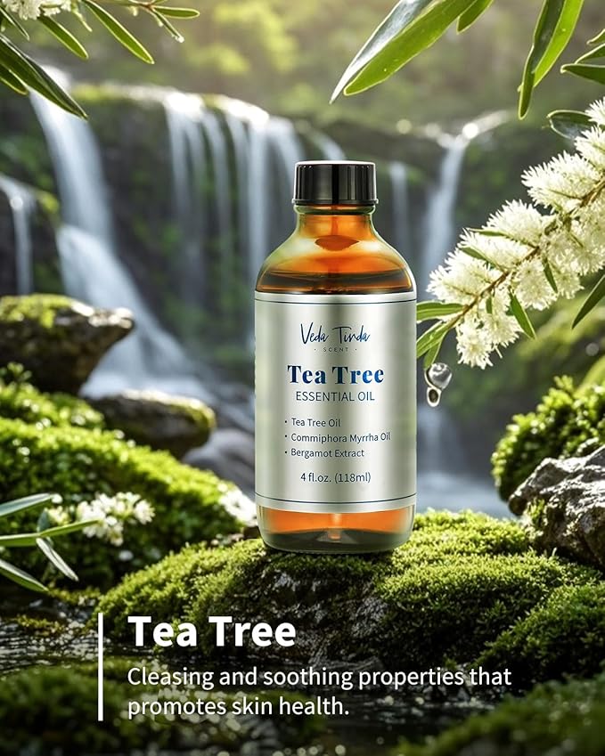 VTS Tea Tree Oil for Skin, Hair, Nails & Toenails, Natural Tea Tree Essential Oil Blend for Foot and Hand Care, 4 Fl Oz - Bloomnest