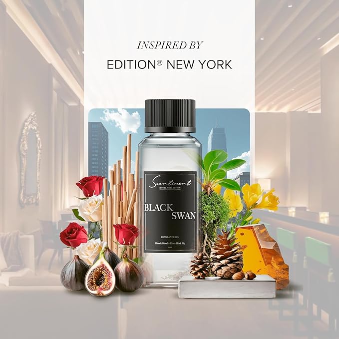 Scentiment Diffuser Oil - Black Swan | Aromatherapy Home Fragrance | Inspired by Edition® New York | Luxurious Scent with Notes of Blonde Woods, Rose, Black Fig (50 mL) - Bloomnest
