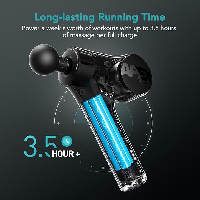 opove Apex Massage Gun Deep Tissue 14.5mm Percussion Fascia Muscle Massager for Athletes Workout Pain Relief Recovery Relaxation, Professional Therapist Choice, Ergonomic for Effortless to Use - Bloomnest
