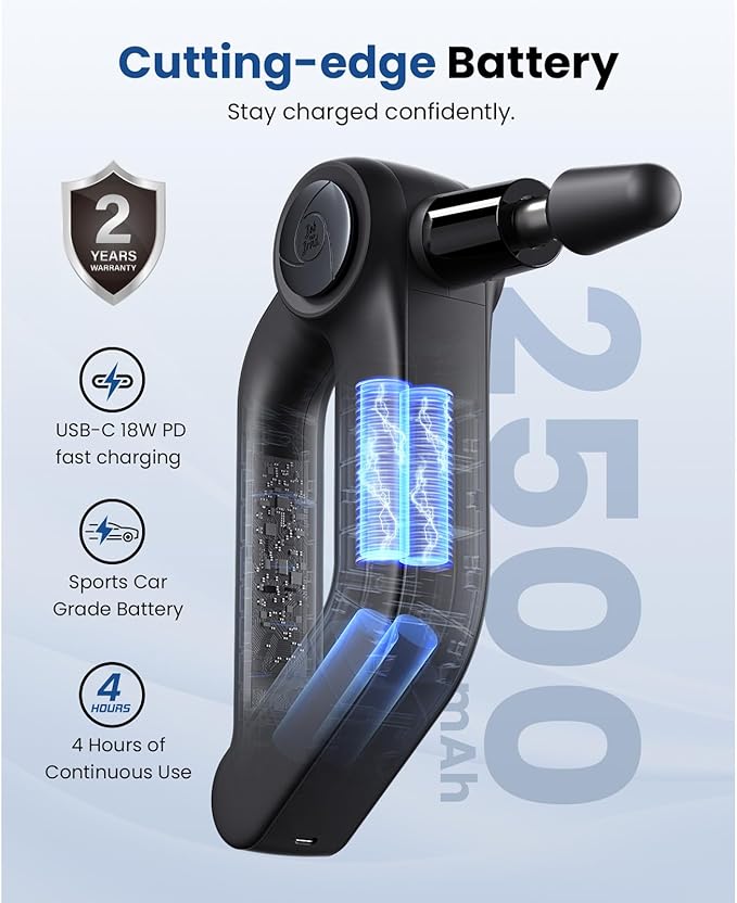 BOB AND BRAD D5 Pro Massage Gun with 13mm Amplitude, FSA Eligible/HSA Eligible, Powerful Percussion Massage Gun Deep Tissue with Max Power for Athletes Gym, Handheld Muscle Massager for Pain Relief - Bloomnest