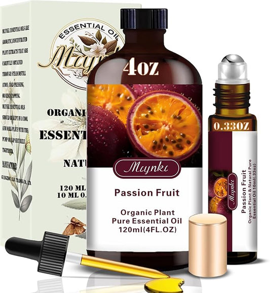 Passion Fruit Fragrance Oil-Passion Fruit Essential Oil 4.33oz (130ml)-100% Pure Natural Scent for Diffusers, Candles, Soap Making & Aromatherapy-Relaxing Home & Gift Essential Oil for Bath, Massage - Bloomnest