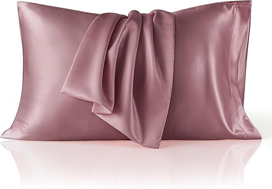 Bedsure King Size Satin Pillowcase Set of 2 - Nostalgia Rose Silky Pillow Cases for Hair and Skin with Envelope Closure, Similar to Silk Pillow Cases, Gifts for Women Men, 20x36 Inches, 2pcs - Bloomnest