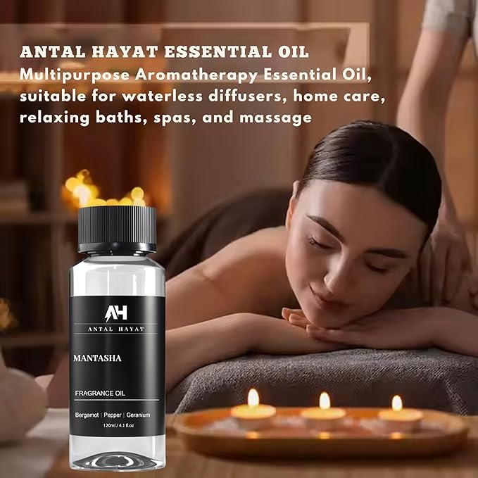 Hotel Scents Mantasha Diffuser Oil 120ml – Inspired by Sauvage Eau de Parfum – Bergamot, Black Pepper & Geranium – Premium Home Scent Refill – Luxury Essential Oil for Ultrasonic & Waterless Diffusers - Bloomnest