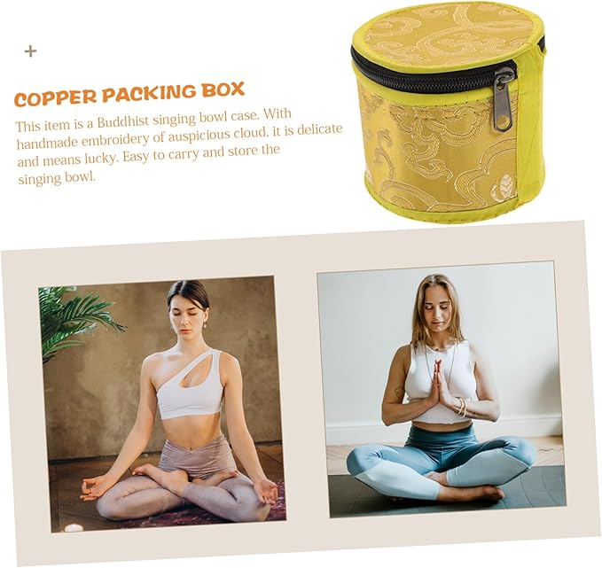 BESTonZON Durable Singing Bowl Case with Zipper Closure for Safe Storage Lightweight Meditation Bag for Buddha Sound Bowls for Yoga and Mindfulness Practices - Bloomnest