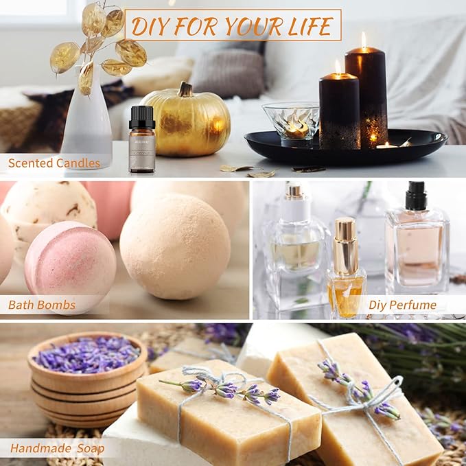 BURIBURI Coconut Essential Oil, Premium Grade Scented Oil 10ml Coconut Fragrance Oil Carrier Oil for Diffusers, Massage, Candle Making Soap Making - Bloomnest