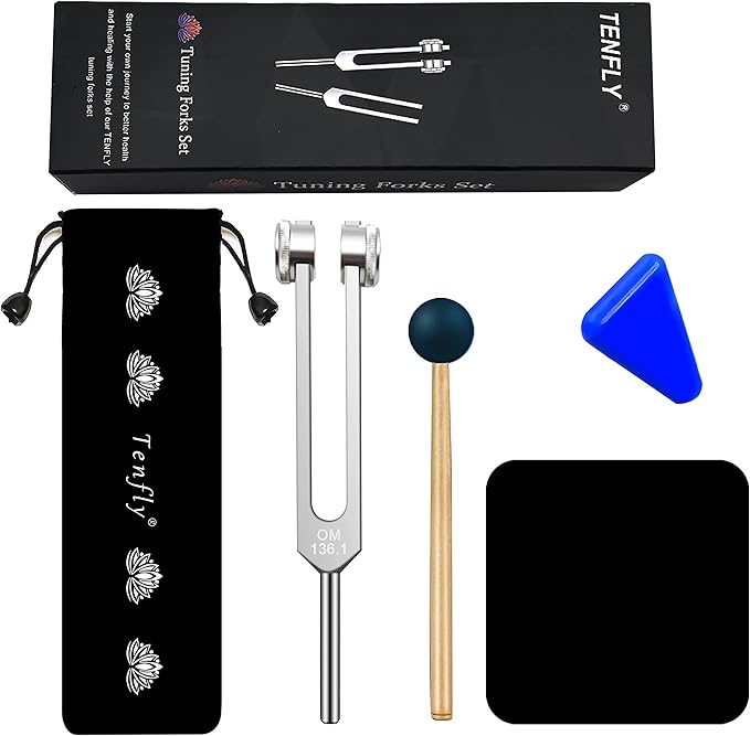 OM 136.1hz Tuning Fork Weighted for Healing -Heart Chakra Tuning Energy Forks Effective for Immune System and Circulatio, Heart Chakra, Meditation, Yoga, Perfect Healing Musical Instrument - Bloomnest