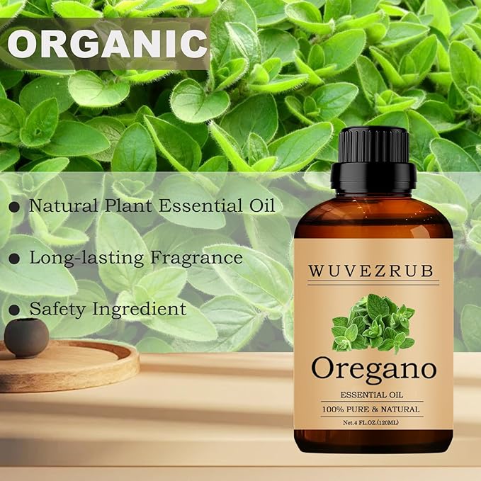Oregano Essential Oils 120ML, 100% Pure and Natural Essential Oil for Aromatherapy Diffuser - 4 Fl Oz/Oregano WUVEZRUB