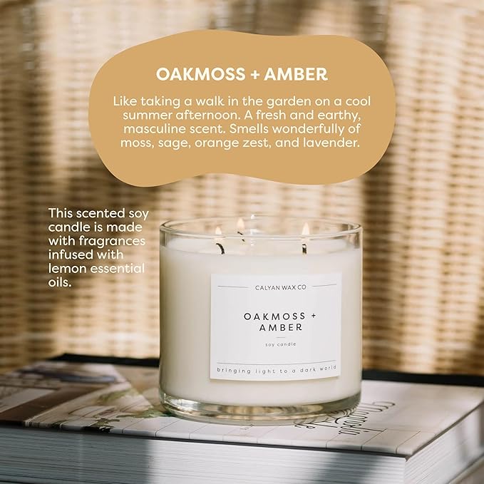 Calyan Wax Co. Everyday Scented Candle Set, Bundle of 4 Scented Candles, Bulk 3 Wick Candles, Non Toxic & Vegan Soy Wax, Candle Gift Set, 43 Hour Burn Time, 14.9oz Each - Bloomnest