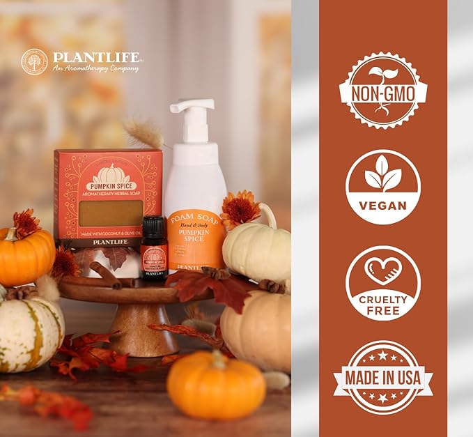 Plantlife Pumpkin Spice Aromatherapy Essential Oil Blend - Straight from The Plant 100% Pure Therapeutic Grade - No Additives or Fillers - Made in California 10 ml - Bloomnest