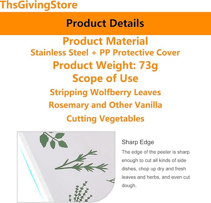 9 Holes Herb Leaf Stripper Tool, 304 Stainless Steel Kitchen Herb Leaf Stripping Tool, Fresh Herb Chopper, Remover Leaf Tool for Chard, Collard Greens, Parsley, Basil, Taragon, Thym - Bloomnest