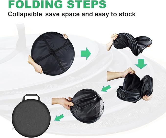 Herb Drying Rack Net Mesh with Black Zippers Hydroponics, Bonus Hook Scissor Drying Rack 2ft for Plant Bud Seed, Mesh Hanging Plant Dry, Herb Dry Net for Garden (4 L, Black Zipper) - Bloomnest