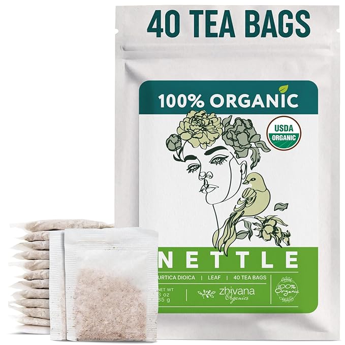 Nettle Tea Organic (40 Tea Bags) - Stinging Nettle Leaf TeaBags – Ortiga Tea for Optimal Health, Immune Support, Kidney - Te de Ortiga Organico Natural - Bloomnest