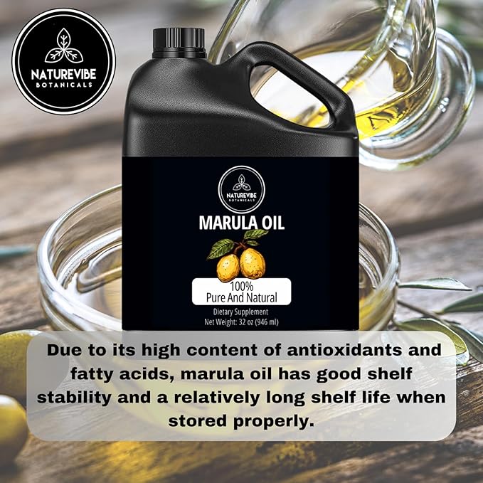 Naturevibe Botanicals Marula Oil 32 Ounces | 100% Pure and Natural | Great for Skin Care and Hair Care - Bloomnest