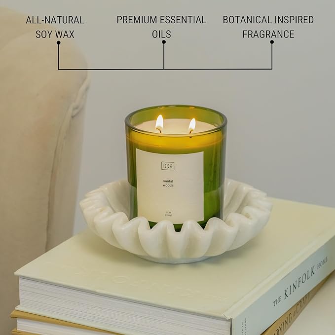 Craft & Kin 12oz Mayan Copal Christmas Scented Candles for Home | Premium Green Scented Candles for Men | Made with Natural Soy | Winter Candles Gifts for Men and Women | Nature Collection - Bloomnest