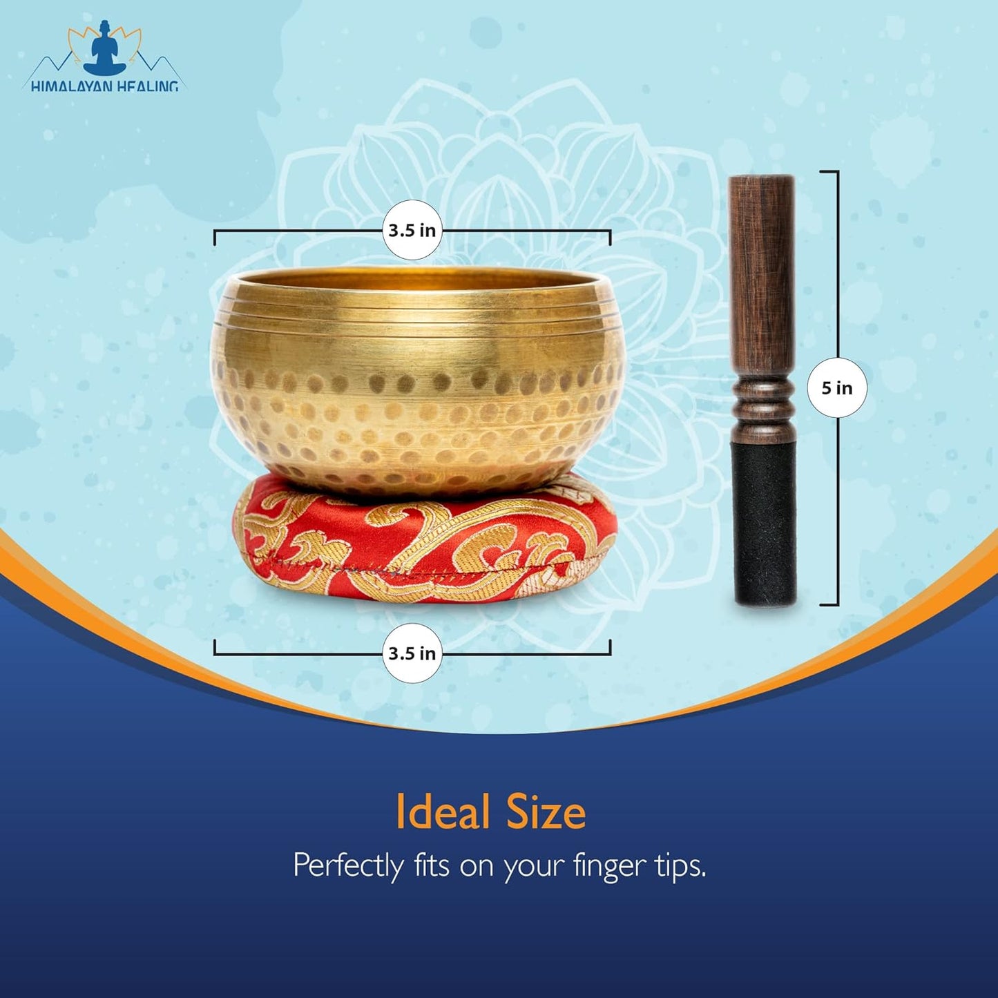 Tibetan Singing Bowls Set~ Meditation Sound Bowl hand Hammered in Nepal For Yoga, Meditation, Mindfulness, Healing & Chakra balancing~ (3.5 inch)