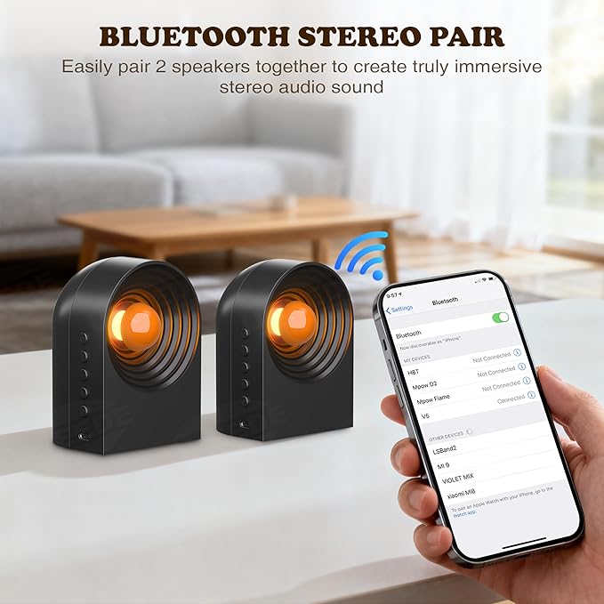 UNEEDE White Noise Sound Machine with Bluetooth Functionality, Night Light, Portable Bluetooth Speaker with Noise Canceling for Office & Sleeping, Meditation, Gathering (Black) - Bloomnest