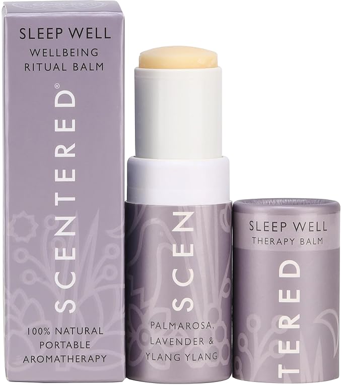 Scentered Sleep Well Balm – Aromatherapy Sleepstick with Lavender & Chamomile – Natural Sleep Aid Essential Oil Roll On – Relaxation Gifts for Women to Help Sleeping - Bloomnest