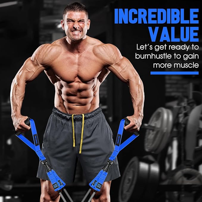 Heavy Resistance Bands for Working Out, 300lbs/360lb/420lb Exercise Bands Workout Bands with Handles, Door Anchor, Ankle Straps, Home Gym Workout Equipment for Men Fitness Strength Training Stretching - Bloomnest