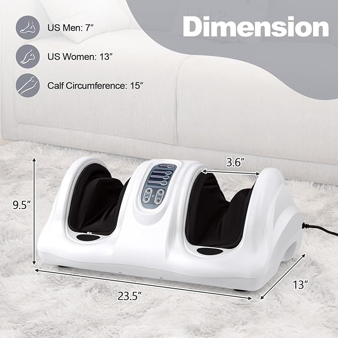 ARLIME Foot Massage Machine w/Remote, 4 Modes Shiatsu Foot Massager for Pain Relief, Blood Circulation, Calf and Feet Massager Deep Kneading for Calf Leg Ankle - Bloomnest