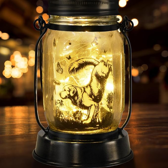 kyoryuger Pyrenees Gifts for Women/Men Pyrenees Dog Solar Lanterns Mom Birthday Dog Lovers Lantern Pet Loss Pet Memorial Lights Solar Garden Decoration for Yard, Patio,Backyard,Porch Torches Light - Bloomnest