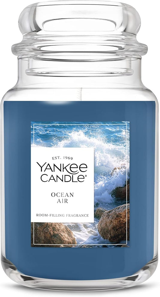 Yankee Candle Ocean Air Scented Candle, 22oz Large Jar with up to 150 Hour Burn Time, Giftable - Bloomnest
