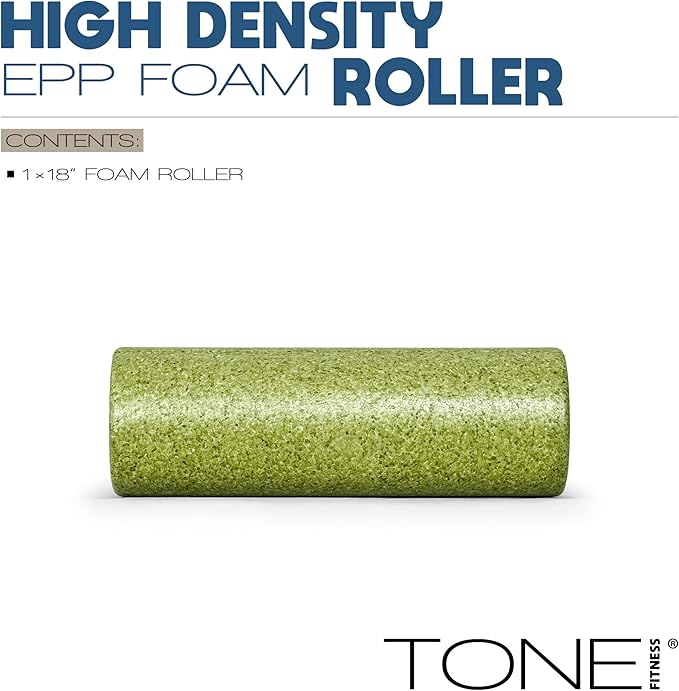 Tone Fitness High Density EPP Foam Exercise Foam Roller for Yoga, Pilates, Stretching, Massage, and Recovery | Multiple Sizes and Colors - Bloomnest