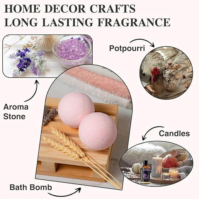 Violet Reverie Fragrance Oil Essential Oil, MAYJAM 3.38FL.OZ Violet Reverie Oil for Diffusers for Home, Long Lasting Scented Oils for Soap Candle Making - 100ML - Bloomnest