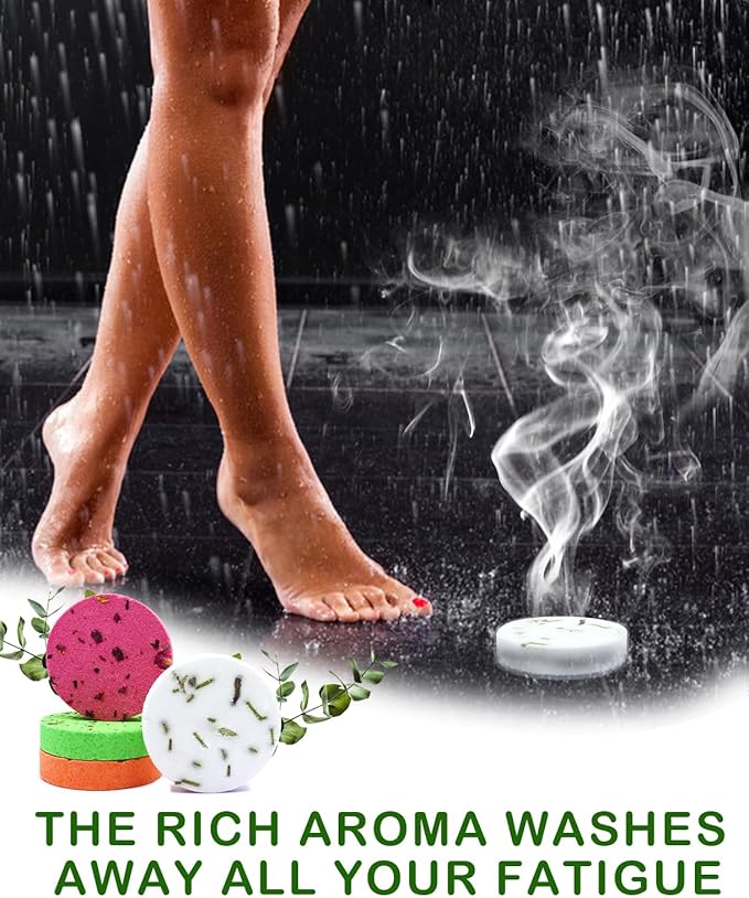 Shower Steamers Aromatherapy - 8 Pack Organic Shower Bombs with Natural Essential Oil, Self Care and Stress Relief Birthday/Home Spa/Christmas Stocking Stuffers/White Elephant Gifts for Women - Bloomnest