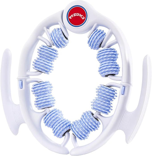 Cellulite Massage Tool Muscle Roller - Deep Fascia Massager & Dimpled Skin Remover for Legs, Thighs & Buttocks - Anti-Cellulite Roller, Smooth Skin, Pain Reliefs (Blue) - Bloomnest