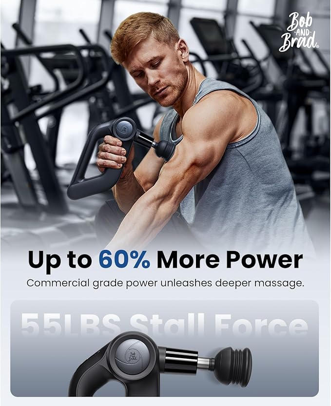 BOB AND BRAD D5 Pro Massage Gun with 13mm Amplitude, FSA Eligible/HSA Eligible, Powerful Percussion Massage Gun Deep Tissue with Max Power for Athletes Gym, Handheld Muscle Massager for Pain Relief - Bloomnest
