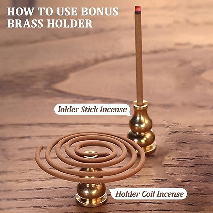 Ceramic Incense Burner with Lid, Bowl Burner， Cone Incense Burner, Ceramic Censer Suitable for Incense/Cone/Coil/Sticks, There are 30 Incense Cones+ Metal Incense Holder+Fireproof Cotton Inside. - Bloomnest