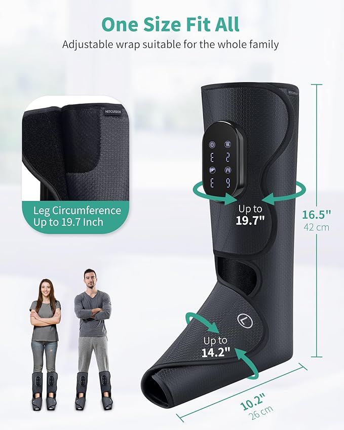 Medcursor Cordless Foot and Leg Massager with Heat, Rechargeable Leg Massager for Circulation and Pain Relief After Exercise, Portable Massager Boots for Home Office Gym Use, FSA HSA Eligible - Bloomnest