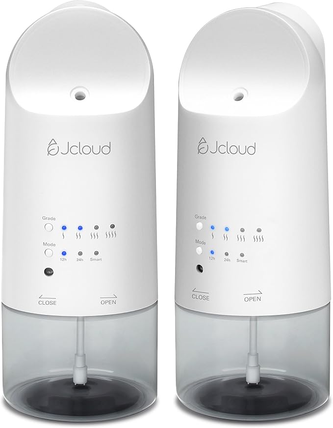JCLOUD Plug in Diffuser for Essential Oils, 2 Pack Waterless Scent Diffuser Cover Up to 500 Sq. Ft. for Home, Office, Spa – Portable Wall Aromatherapy Device, White - Bloomnest