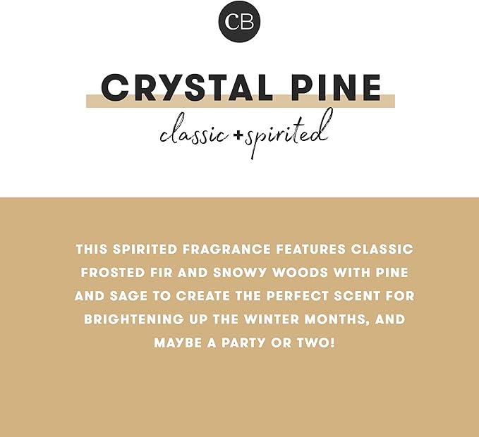 Capri Blue Crystal Pine Scented - Glimmer Inverted Jar Candles - Soy Candles - Holiday Candle with Emerald Green & Gold Ombre Glass Candle Holder (10 oz) - Bloomnest