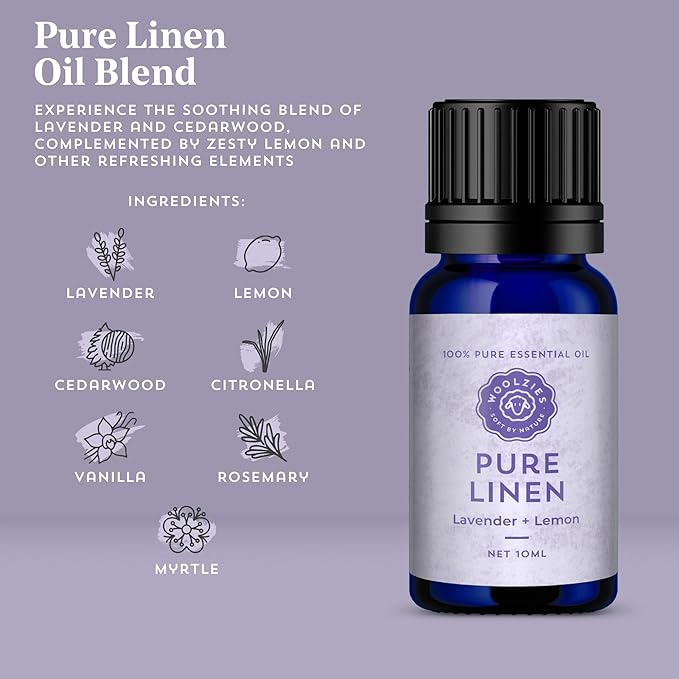 Laundry Essentials Essential Oil Set: Use with Wool Dryer Balls or Oil Diffuser Elevate Your Laundry with All-Natural Aromatherapy Scents | Fresh Laundry, Chamomile Bliss, Pure Linen 10 ML - Bloomnest