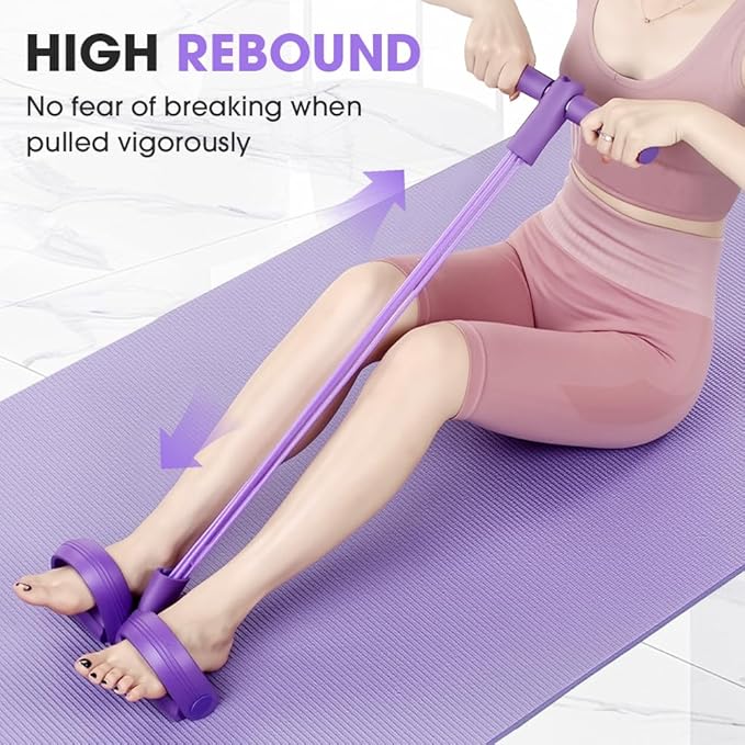 2026 New 21 Fitness Resistance Bands-4 Tube Pedal Ankle Puller, Stretching Bands for Arm and Leg Workouts, Stretching Workout Fitness Bands for Arm Weights Exercise Equipment - Bloomnest