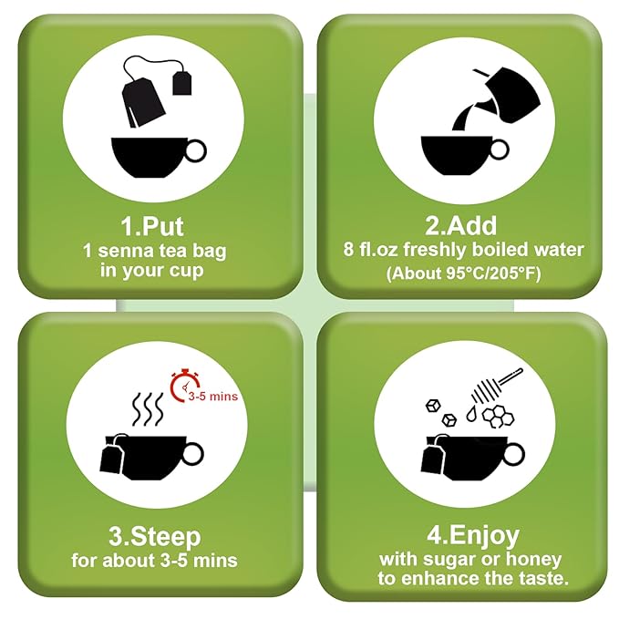 TEARELAE - Senna Tea - 1.5g x 64 Count Senna Leaves Tea Bags - Premium Indian Senna Leaves - Relieve Constipation, Aid in Digestion - Caffeine-Free, Non-GMO - Bloomnest