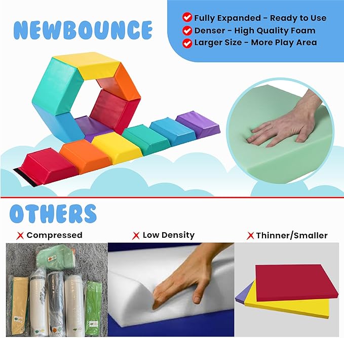 New Bounce Tumbling Mat for Kids - Gymnastics Mat - Folding Exercise Tumble Mat for Home Gyms - Bloomnest