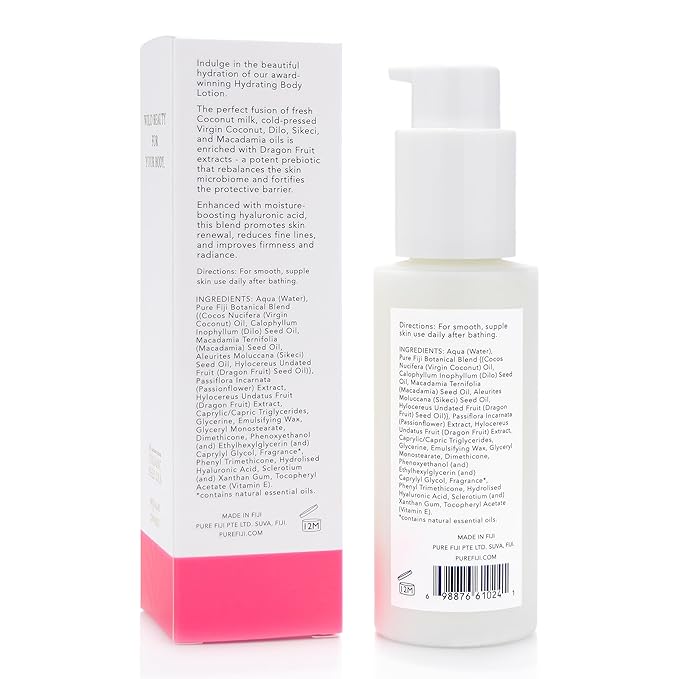 PURE FIJI Hydrating Body Lotion Travel Size, Dragon Fruit (3oz/90ml)