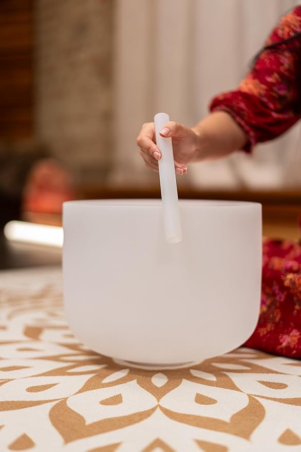 Crystal Singing Bowl Resonant Rod/Mallet — Silicone Coated Glass — Pure, Clear Tone for Meditation, ASMR, Yoga or Sound Baths, 2-YEAR WARRANTY - Bloomnest